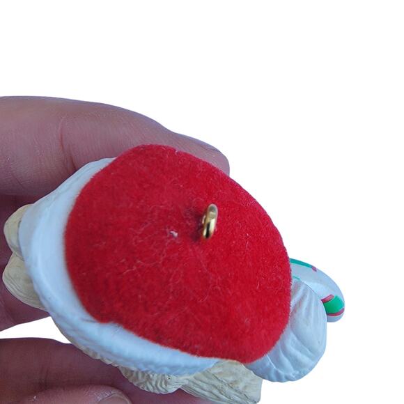 Vintage 1993 Baby's 2nd Christmas Ornament Bear with Candy Cane - Picture 8 of 10
